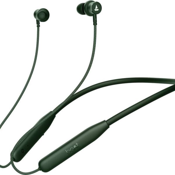 boAt Rockerz 110 with 40 HRS Playback, ENx Technology, Beast Mode & ASAP Charge Bluetooth  (Fern Green, In the Ear)